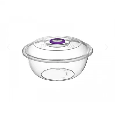 Clear Plastic Mixing Bowls With LID Cooking BakingSalad Food 9L • £12.99