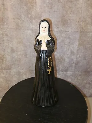 K’s Collection Ceramic Catholic Nun Figurine In Black Habit With Rosary • $6.99