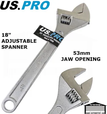 US PRO Tools 18  Inch Large Adjustable Spanner Wrench H/Duty NEW 2268 • £17.80