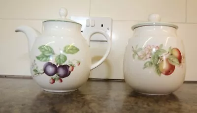 Teapot & Large Storage Jar With Lid - Marks And Spencer M&S St Michael Ashberry • £18