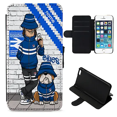 Personalised Chelsea IPhone Case Football Fan Flip Phone Cover Wallet Retro Gift • £12.95