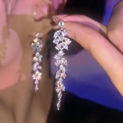 $1.85 • Buy Fashion Crystal Rhinestone Tassel Earrings Drop Dangle Women Wedding Jewelry New