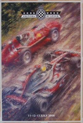 £71 • Buy GOODWOOD FESTIVAL OF SPEED POSTER 2008. Artist Proof. Signed By Peter Hearsey.