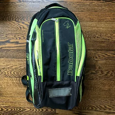 Babolat Rafael Nadal Pure Aero Tennis Racket Racquet Backpack Black Green • $45