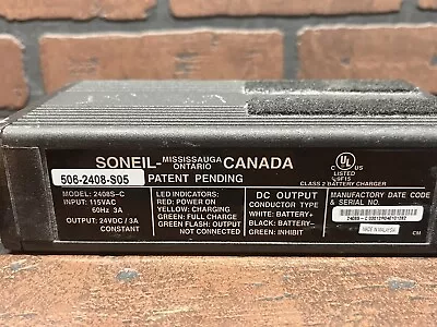 Soneil 24 Volt 3 Amp Onboard Scooter Power Wheelchair Battery Charger 2408S-C • $39.99