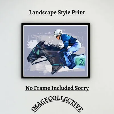 Horse Racing A4 Print Picture Poster Image Wall Art Home Decor Unframed Gift New • £3.50