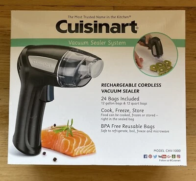 $34.99 • Buy Cuisinart Vacuum Sealer System CHV-1000 Bags Included Rechargeable