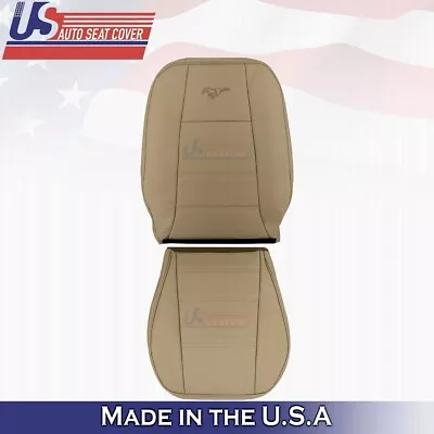 1999-2004 FOR Ford Mustang V6 Front Driver Bottom &Top Genuine Leather Cover Tan • $274.54