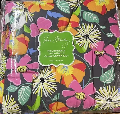 Vera Bradley Reversible Two Piece Comforter Set Twin Twin XL Jazzy Blooms Unused • $179