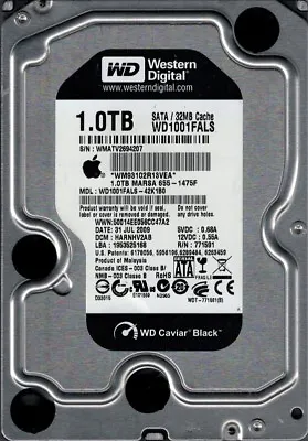 Western Digital WD1001FALS-42K1B0 MAC 1TB DCM: HARNHV2AB Mac 655-1475F • $79.45
