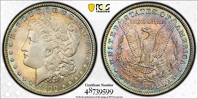$1 1900 Morgan Silver Dollar PCGS MS66 TONED BEAUTY Philadelphia * AvenueCoin • $415