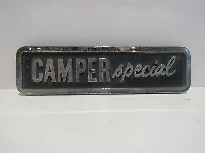 Vintage Dodge Truck CAMPER Special Pick Up Metal Emblem Name  Badge  2553886  • $141.63