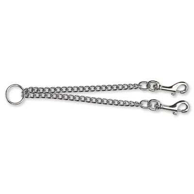 Ancol Dog Puppy Chain Coupler Lead Extension Twin Walk 2 Dogs Double Pet Leash • £7.90