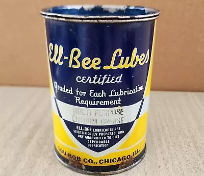 Vintage Ell-bee Lou Bob Lubricant Certified Multi-purpose 1 Lb Grease Can 4.75  • $14.99