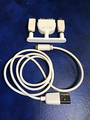 Vintage Adapter Cord USB To Apple 30-Pin Or Mini USB Or Micro USB • $6.05