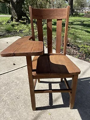 Antique Wood School Chair Mission Style Oak • $65