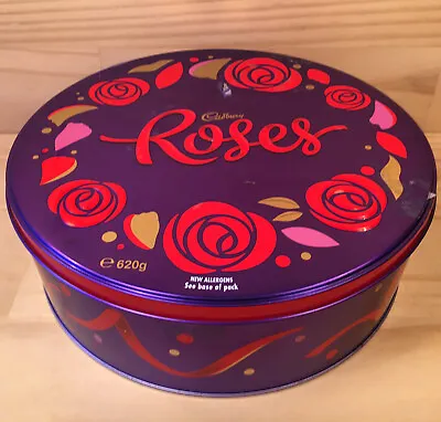 CADBURY ROSES  Dark Purple  Beautiful Limited Edition Box Metal Chocolate Tin • $5.99