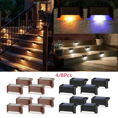 Outdoor Solar LED Deck Lights Path Garden Patio Pathway Stairs Step Fence Lamps • $19.89