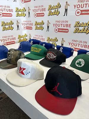 12 Snap Back Hat  Lot Vintage & Modern New Era & More NBA NFL MLB LOOK! Lot #6 • $12.50