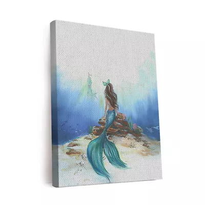 Blue Mermaid Design 2 Canvas Wall Art Prints Pictures Gifts • $59.99