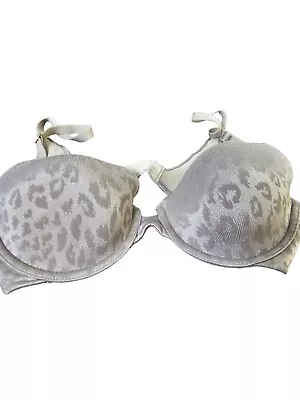 Maidenform Pure Genius Tailored Extra Coverage Underwire Bra 34C Grey Animal • $22.09