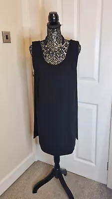 Boutique By Jaeger Black Shift Evening Occasions Smart Party Dress Size 12 • £12.50