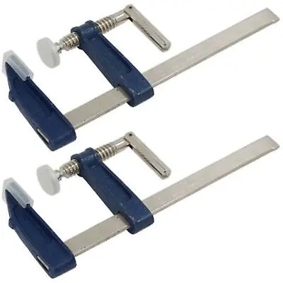 Neilsen 2pc F Clamps Wood Working 150mm Heavy Duty Cast Iron Metal Clamp 6  • £8.59