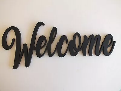 Wooden  Large  30 Cm   Welcome  Plaque Words/Letters Black Or Unpainted • £6