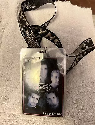 Nsync On Tour Live In 99 Pass With Embroidered Lanyard Vintage 1999 • $25