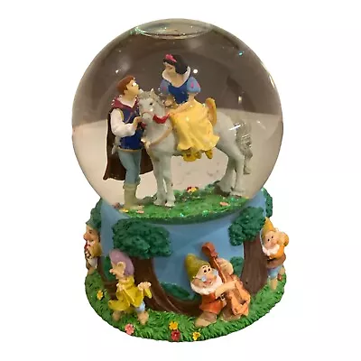 Disney Snow White Seven Dwarfs Snow Globe Music Box  I Love You Truly  By Enesco • $67.74