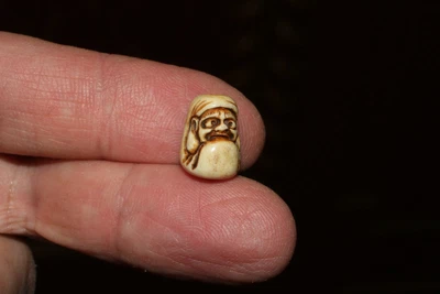 £21.09 • Buy Japanese Antique  Netsuke Ojime Bead Button Daruma.