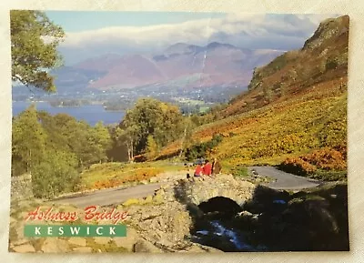 Vintage John Hinde Original Postcard Ashness Bridge Keswick Cumbria • $1
