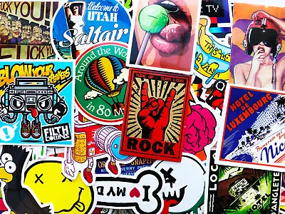25 Random Cool Laptop Motorcycle Sticker Lot Dope Car Bumper Decals Gift • $3.99