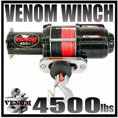 4500LB ATV Winch 4500 LB VENOM SYNTHETIC WATERPROOF KIT • $209.99