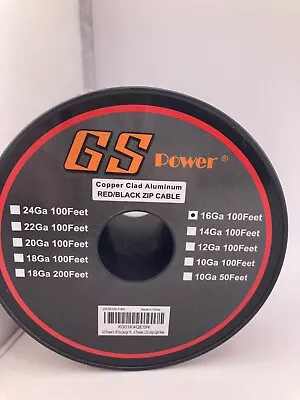 GS Power 16 Gauge Stranded Copper Clad Aluminum Wire 100 Ft Red Roll Electrical • $18.99
