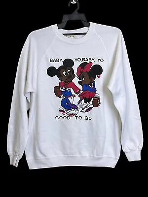 🔥HARD TO FIND🔥 VINTAGE 90s MICKEY MOUSE&MINNIE SWEATSHIRT/size XL(22.5”/27”) • $459