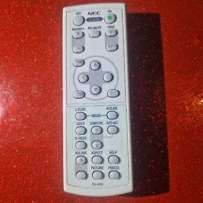 NO BATTERY COVER-- NEC RD-409E Projector Remote Control • £4.90