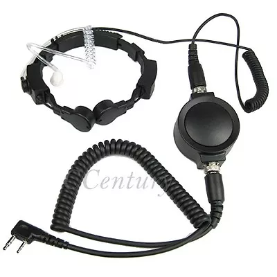 FBI Heavy Duty Military Tactical Throat Mic Headset For BAOFENG UV-B5 UV-B6 UV5X • $24.99