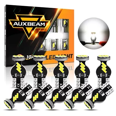 10x Auxbeam T10 168 194 LED License Plate Light Bulbs Interior Bulb White 6500K • $13.99