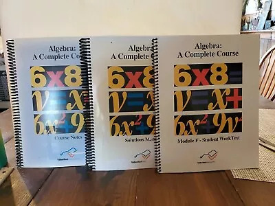 Algebra: A Complete Course Video Text Module F BOOKS ONLY • $15