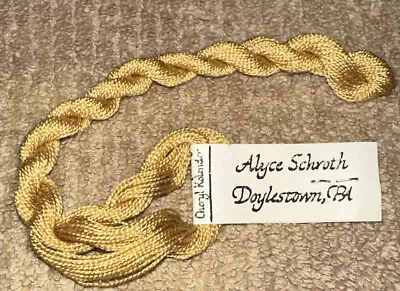 Vintage Alyce Schroth Hand Dyed Spun Silk 20yds Lt. Gold Embroidery Floss • $9.97