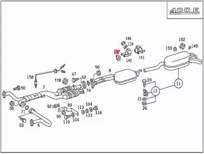 Genuine Exhaust Hanger Muffler Rubber Ring MERCEDES C216 R129 R170 1294920282 • $29.52