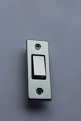 £4.39 • Buy Selectric Square Frame Architrave  10AX Light Switch 2 Way Polished Chrome/black