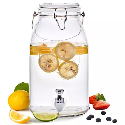 Clear Glass Mason Sun Tea Beverage Dispenser Jar • $22.71