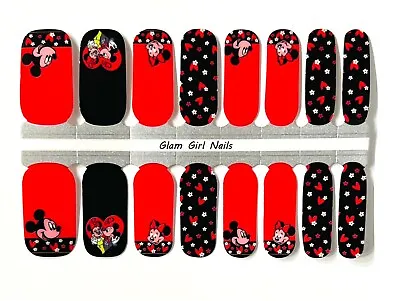 Minnie And Mickey Mouse Love Disney Nail Polish Strips / Nail Polish Wraps • $4.99