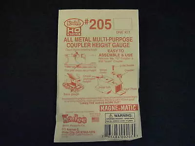 Kadee HO Scale Coupler Height Gauge - #205 Standard All-Metal Type • $9.12