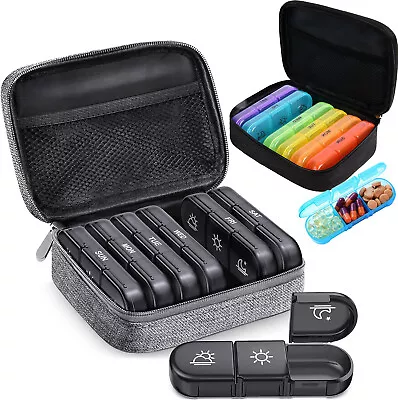 7 Day Medicine Organizer Pill Box Weekly Tablet Daily Case Dispenser Container • $15.99