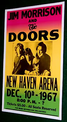 Jim Morrison The Doors New Haven Arena 1967 14x22 REPOP • $14.95