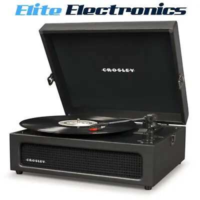 Crosley Voyager Black Turntable Bluetooth Portable CRIW8017B-BK4 • $209.85