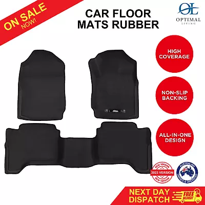 Ford Ranger Dual Cab Car Floor Mats PX PX2 PX3 2011 - 2022 3D Rubber • $89.63